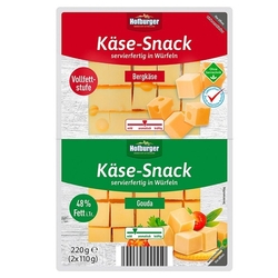 HOFBURGER sýrové kostky Bergkäse a Gouda 48 % tuku  220 g