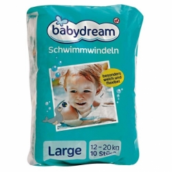 Babydream koupací plenky Large 12 ks, 12-20 kg