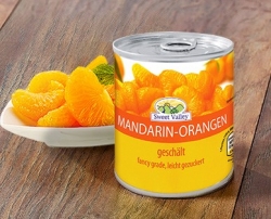 SWEET VALEY Mandarinky pomeranče 314 ml