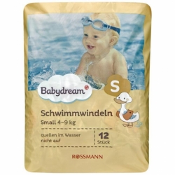 Babydream koupací plenky Small 12 ks, 4-9 kg