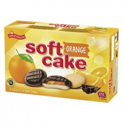 Soft Cake piškoty s čokoládovou polevou a pomerančovou náplní  300g