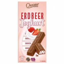 Choceur Schoko Erdbeer Joghurt Riegel 200 g