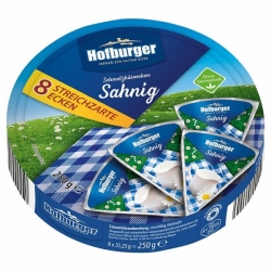 Hofburger tavený sýr smetanový  8 ks, 250 g