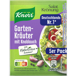 Knorr salátová zálivka zahradní bylinky s česnekem, balení 5 ks, celkem 54 g