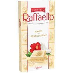 Ferrero Raffaello bílá čokoláda s kokosem a mandlovým krémem 90 g