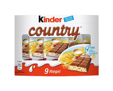 Ferrero Kinder Country 9 tyčinek po 23,5 g – balení 211,5 g