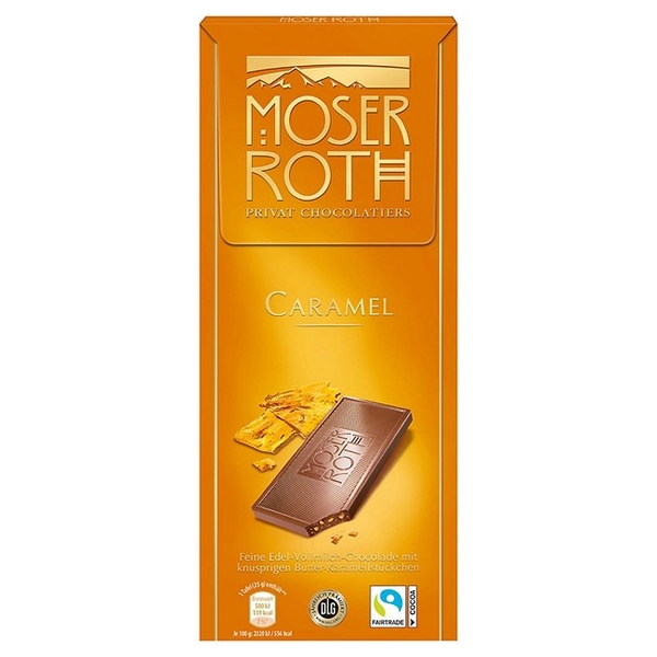 Moser Roth - čokoláda mléčná s karamelem 125 g