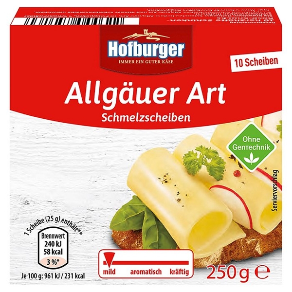 Hofburger plátkový tavený sýr 250 g Allgäuer