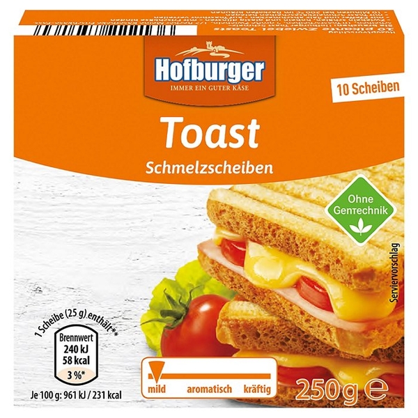 Hofburger plátkový tavený sýr toast 250 g