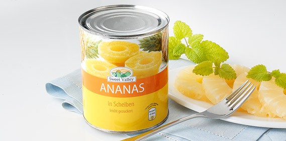 SWEET VALEY Ananas plátky 580 ml