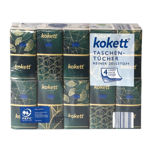 kokett papírové kapesníky 4-vrstvé, 42x 10 ks 