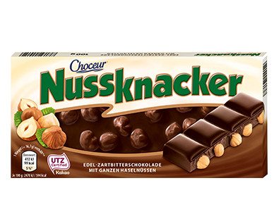 Choceur Nussknacker hořká čokoláda s celými oříšky 100 g
