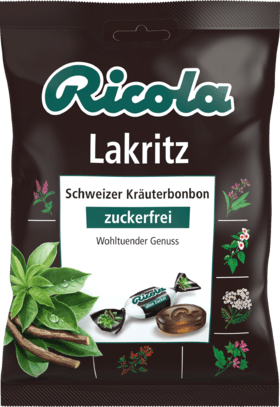 Ricola švýcarské bylinné bonbóny lékořice, bez cukru, 75 g