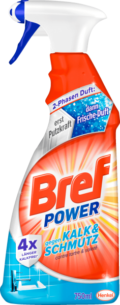 Henkel Bref Power čistič proti vápenným usazeninám a špíně, 750 ml