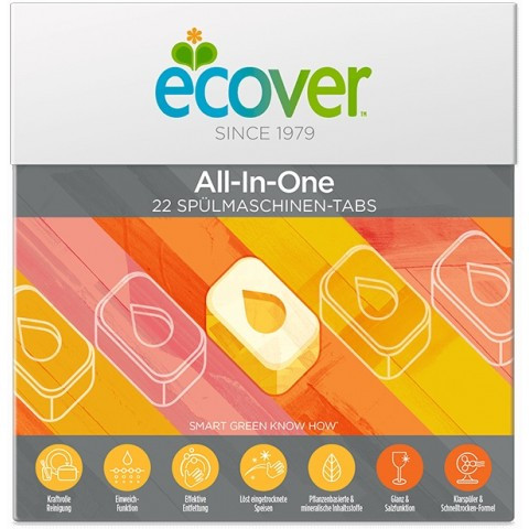 ecover tablety do myčky All-in-One, 22 ks