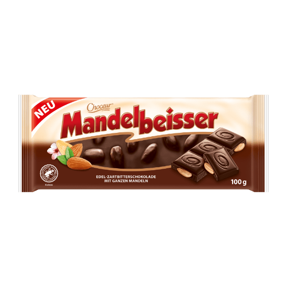 Choceur Mandelknacker hořká čokoláda s celými mandlemi 100 g
