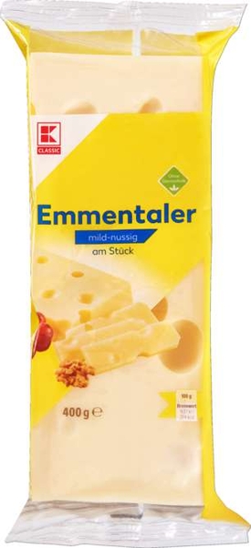 K Classic Emmentaler sýr blok 45 % 400 g