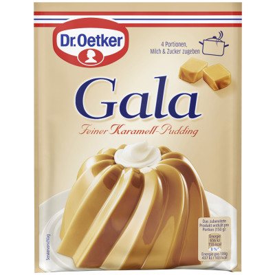 Dr. Oetker Gala pudink v prášku Pravý karamel 3 ks, 123 g