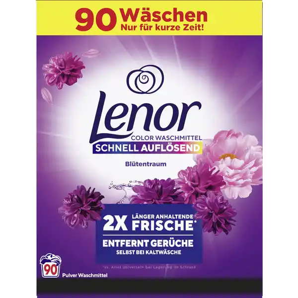 Lenor Blütentraum prací prášek na barevné prádlo, 90 praní