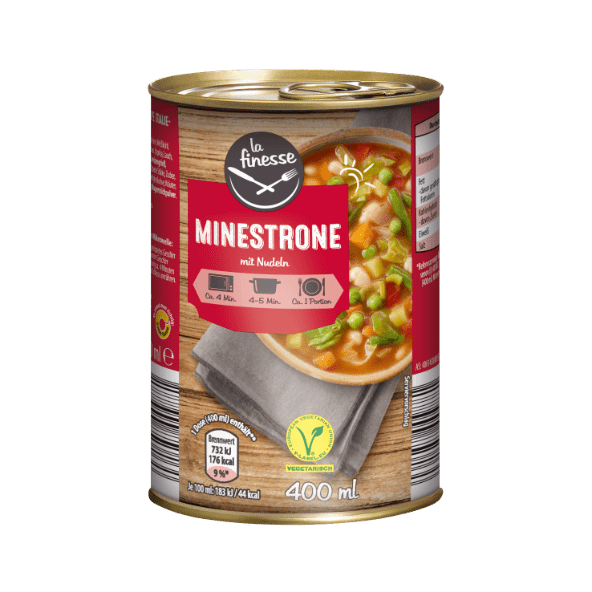 LA FINESSE Minestrone italská polévka s těstovinami 400 ml 